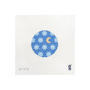 GP97b-Moon & Stars Round Blue