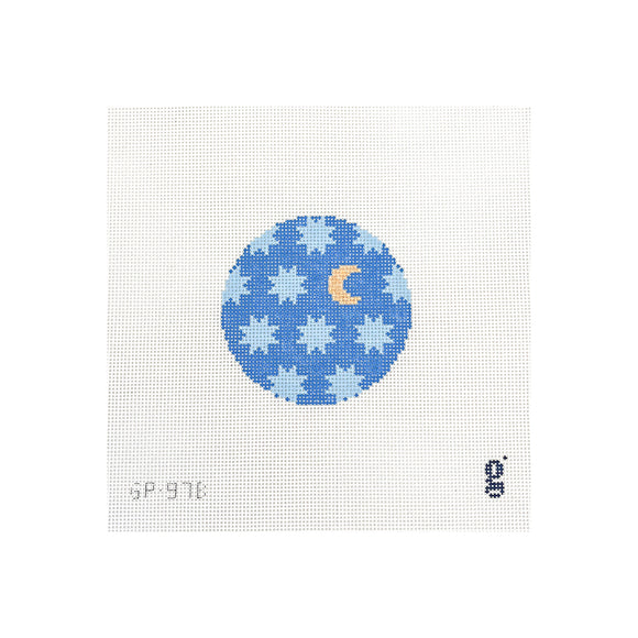 GP97b-Moon & Stars Round Blue