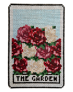 Garden Tarot Card Needlepoint Canvas - 3.75" x 2.75", 18 Mesh