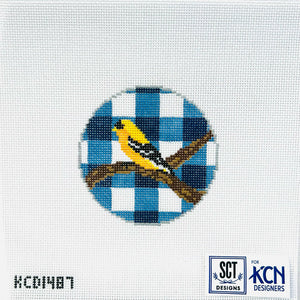 KCDTS Gingham Round Goldfinch