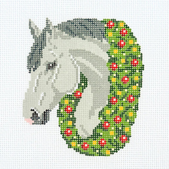 Gray Christmas Horse
