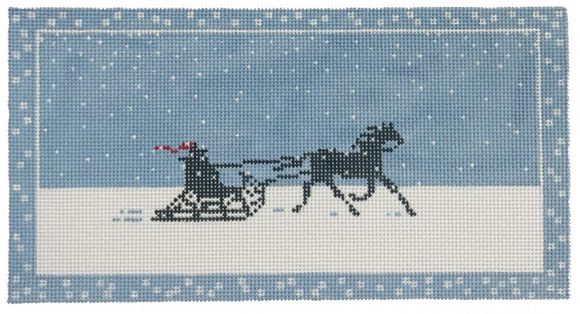 Horse & Sleigh Canvas - 10.5