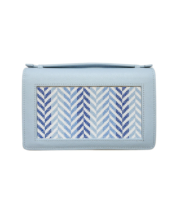 Mini Herringbone Blue