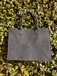 Felt Tote Project Bag - Charcoal Heathered Gray