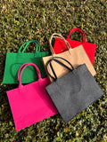 Felt Tote Project Bag - Green