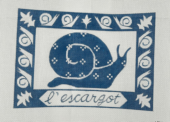 L'Escargot (Snail) Needlepoint Canvas - 10