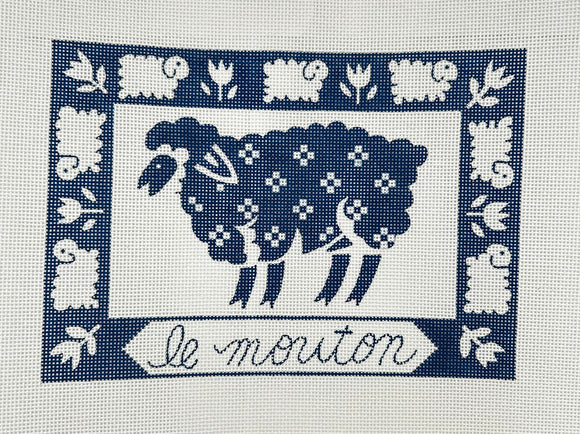 Le Mouton (Sheep) Needlepoint Canvas - 10