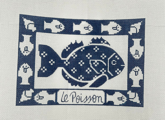 Le Poisson (Fish) Needlepoint Canvas - 10