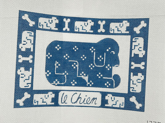 Le Chien (Dog) Needlepoint Canvas - 10