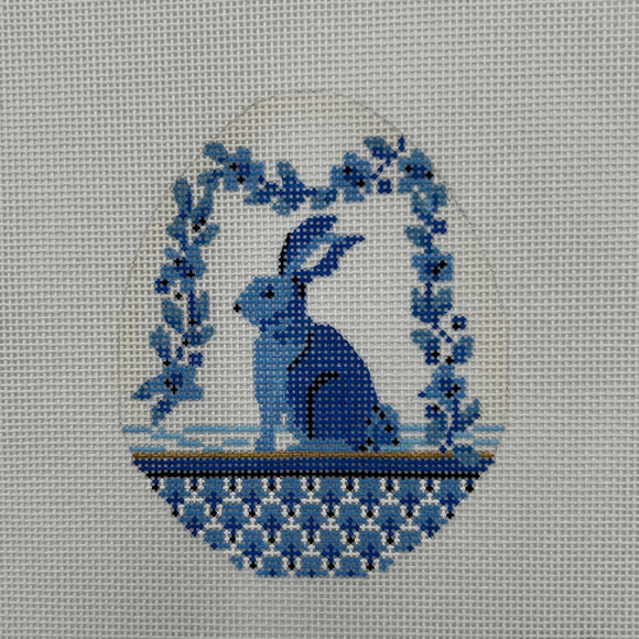 Blue Garland Bunny Egg