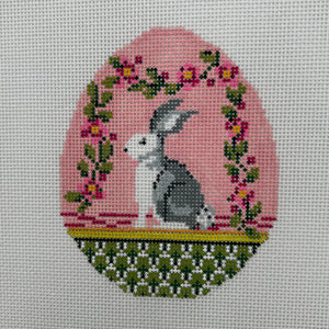 Pink Garland Bunny Egg