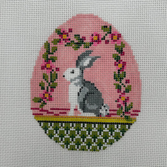 Pink Garland Bunny Egg