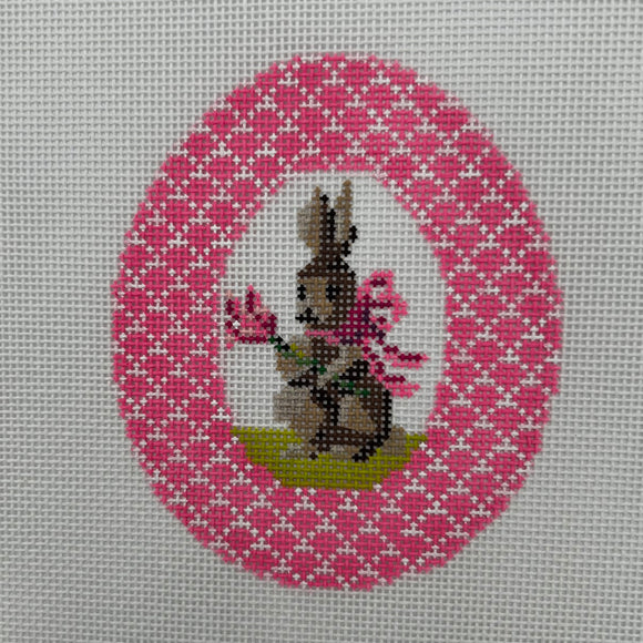 Pink Bunny with Tulip Egg