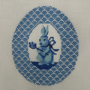 Blue Bunny with Tulip Egg