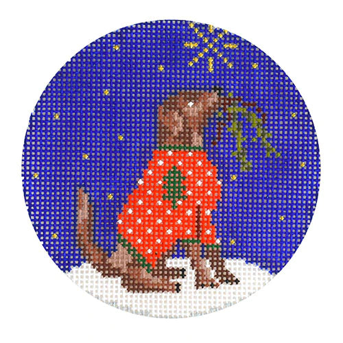 KB 1540 - Midnight Chocolate Labrador Round - KBTS Sep23