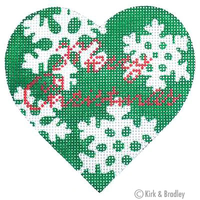 KB 058 - Green Snowflake Heart - KBTS Sep23