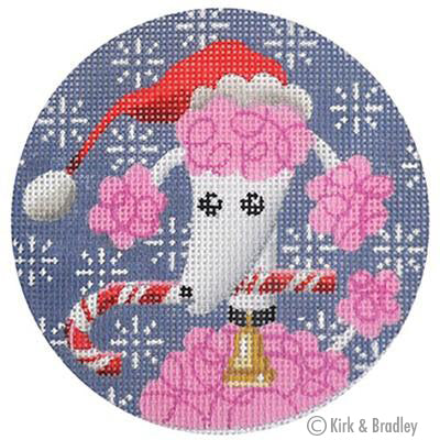 KB 072 - Pink Poodle Xmas Circle - KBTS Sep23