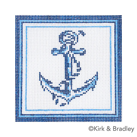 KB 1651 - Nautical Coaster - Anchor in Blue - KBTS Sep23