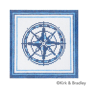 KB 1652 - Nautical Coaster - Compass in Blue - KBTS Sep23