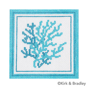 KB 1659 - Nautical Coaster - Coral in Aqua - KBTS Sep23