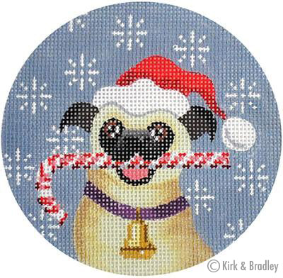 KB 245 - Pug Dog Xmas Circle - KBTS Sep23
