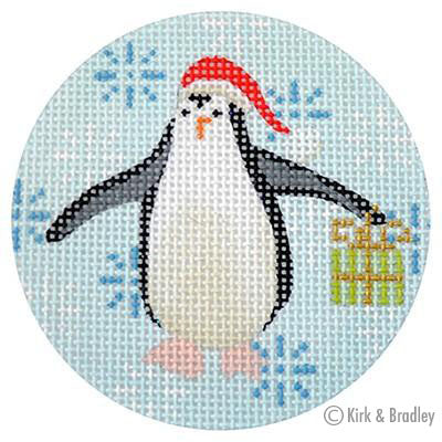 KB 314 - Penguin Xmas Circle Lime - KBTS Sep23