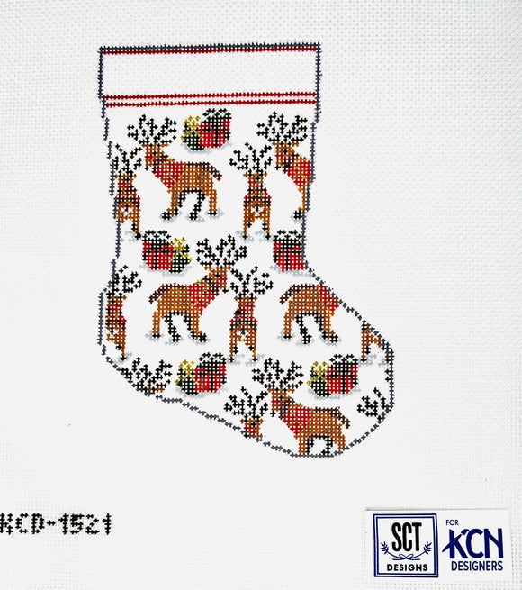 KCDTS Reindeer Mini Sock Canvas