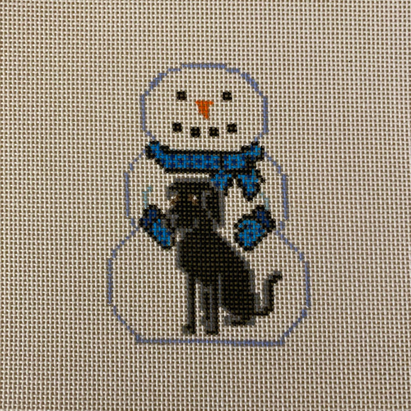 KCDTS Snowman with Black Lab