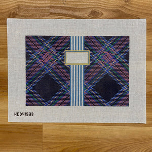 KCDTS Tartan Plaid Clutch - Blue