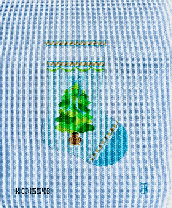 KCDTS Tree on Blue Mini Sock