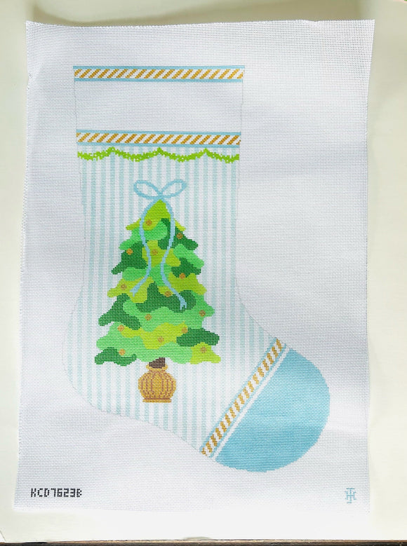 KCDTS Tree on Blue Stocking