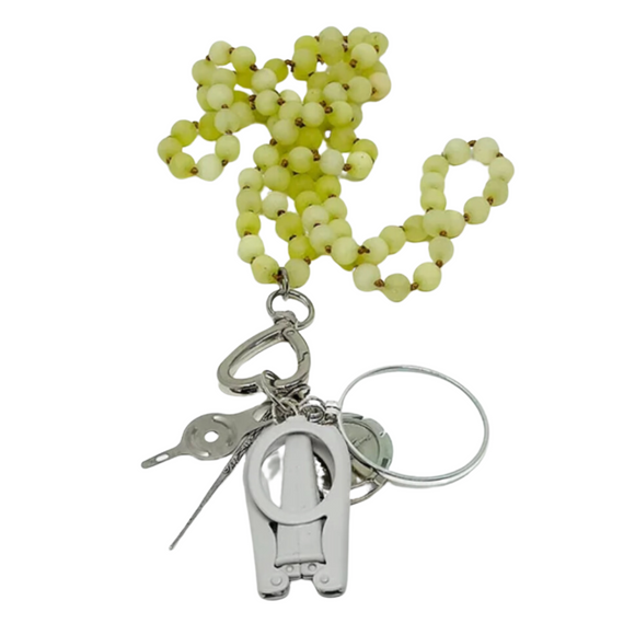 Matte Citrin Chatelaine with Heart Charm