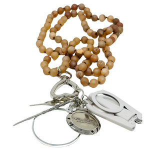 Matte Sparkle Chatelaine with Heart Charm