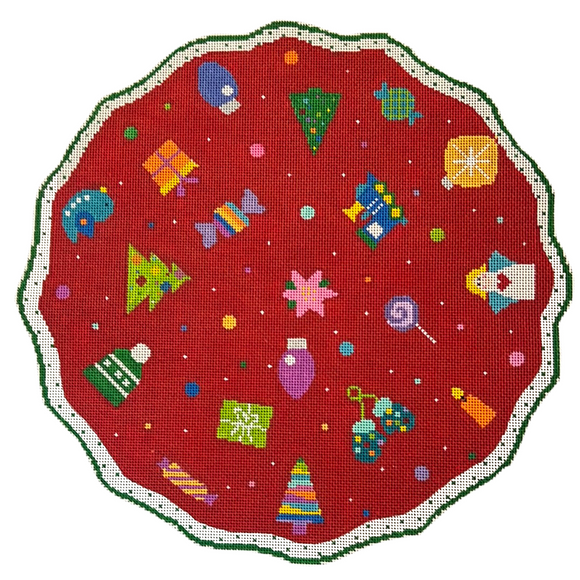 Mini Tree Skirt Needlepoint Canvas - 15