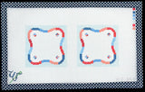 Nantucket Squiggle Coasters Needlepoint Canvas - 4" x 4", 13 Mesh