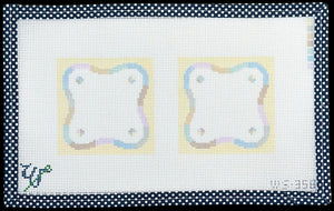 Neutral Squiggle Coasters Needlepoint Canvas - 4" x 4", 13 Mesh