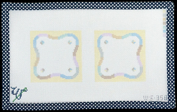 Neutral Squiggle Coasters Needlepoint Canvas - 4