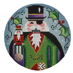 Nutcracker Herr Drosselmeyer Needlepoint Canvas - 4" Round, 18 Mesh