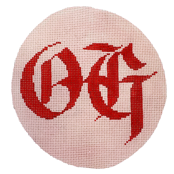 OG on Pink Needlepoint Canvas - 5