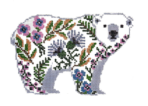 Pearl the Polar Bear Canvas - 3.5" x 5", 18 Mesh