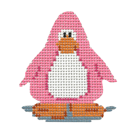 Penguin - Pink Needlepoint Canvas - 3