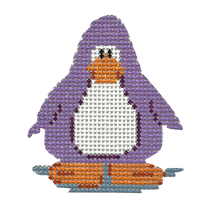 Penguin Needlepoint Canvas - 3" x 2.75", 13 Mesh