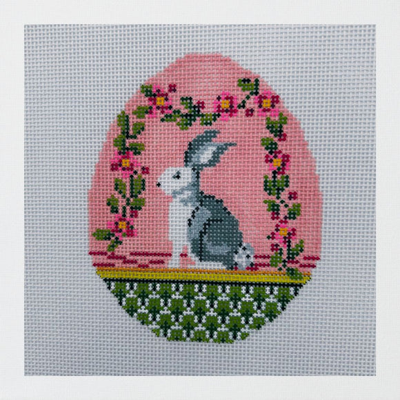 Pink Garland Bunny Egg