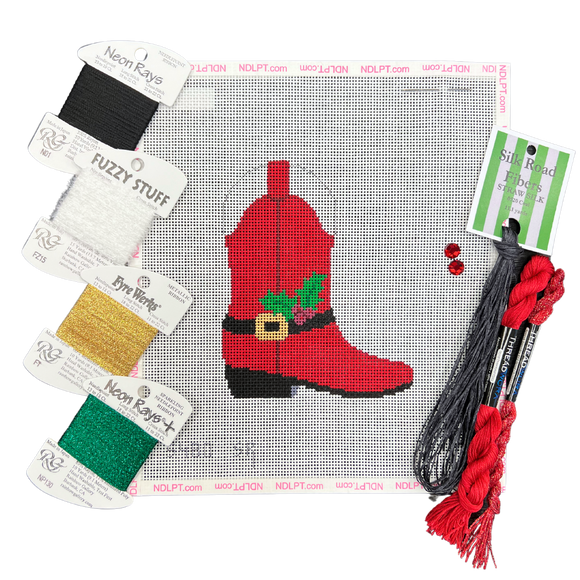 Red Boot with Holly Kit