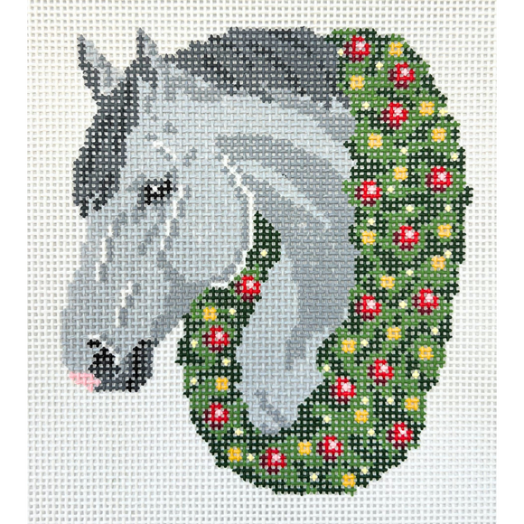 Gray Christmas Horse