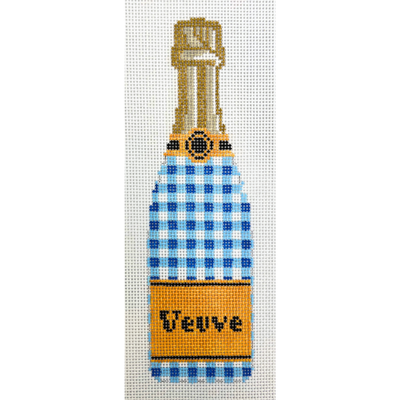 Veuve Bottle - Blue Gingham