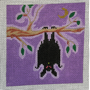 Hanging Bat on Purple