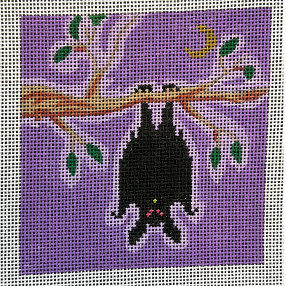 Hanging Bat on Purple