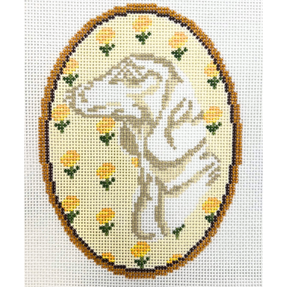 The Dachshund Yellow Flower Cameo