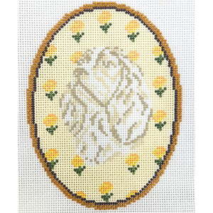 The Cavalier King Charles Spaniel Yellow Flower Cameo